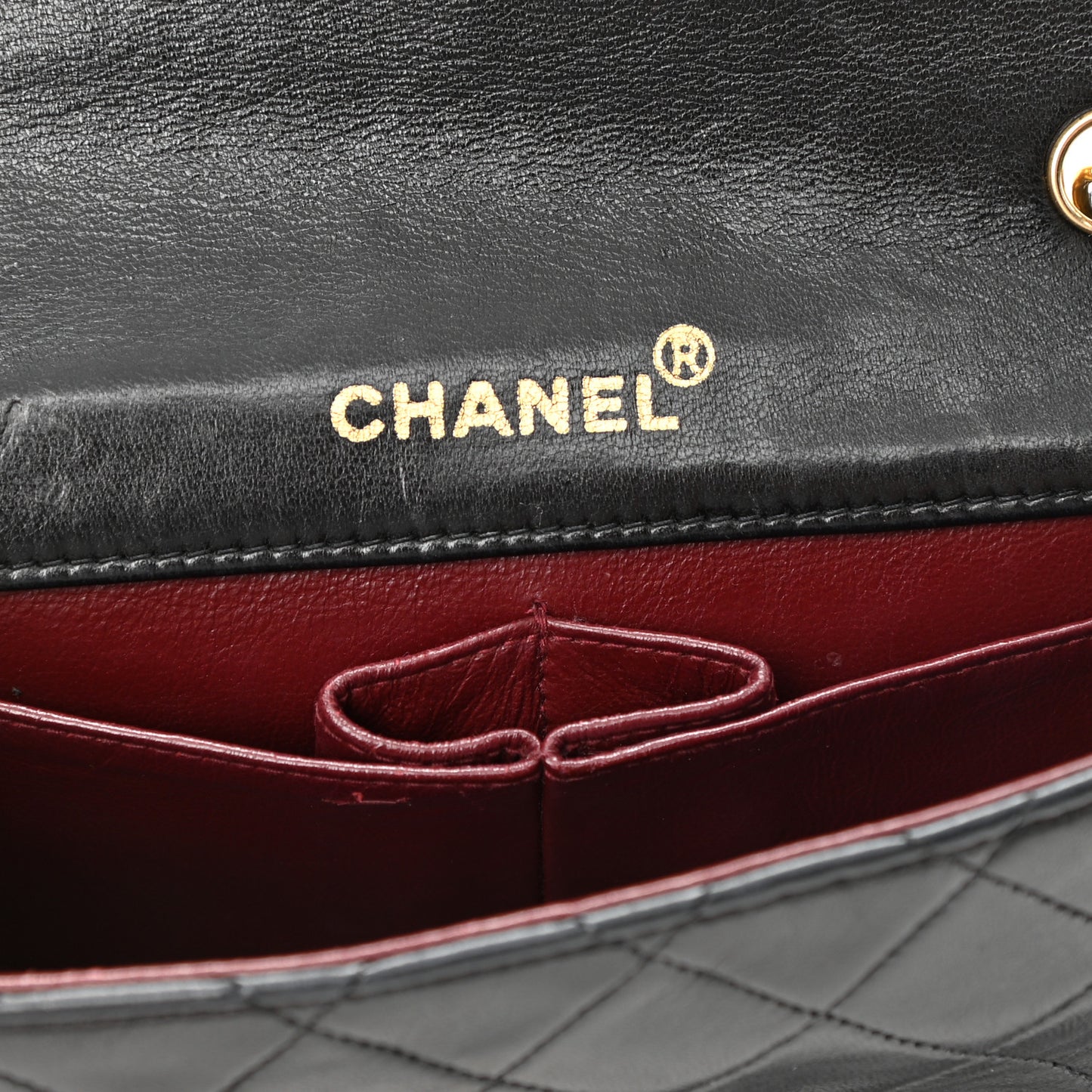 Lambskin Quilted Small Single Flap Bag Black