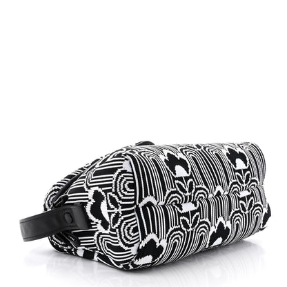 Prada Maglia Jacquard Signaux Bag Black White 4 of 10