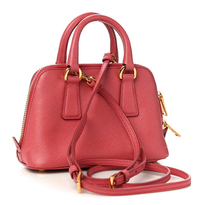 Prada Saffiano Lux Mini Promenade Tote Peonia 3 of 10