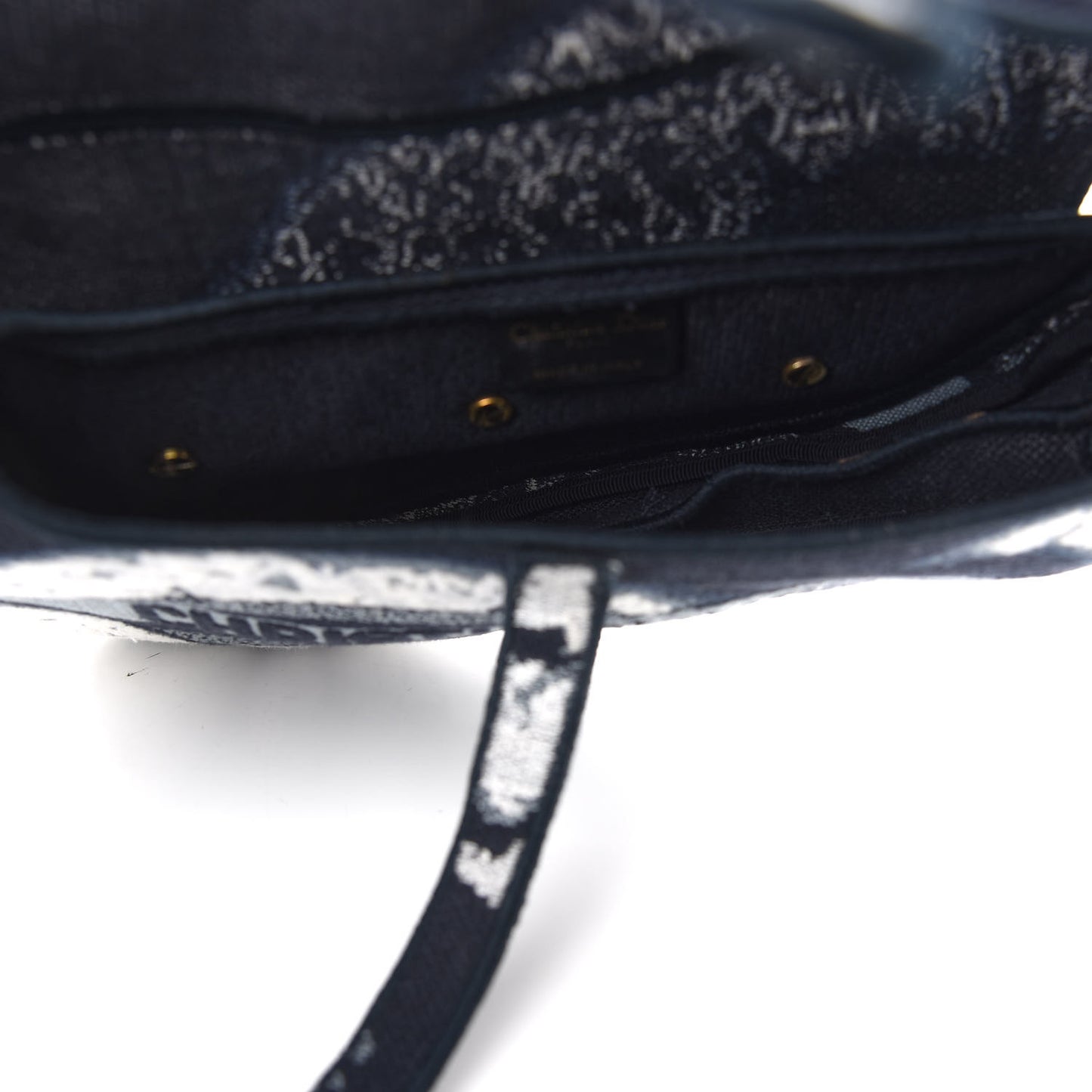 Canvas Embroidered Tie Dye Saddle Bag Blue Multicolor