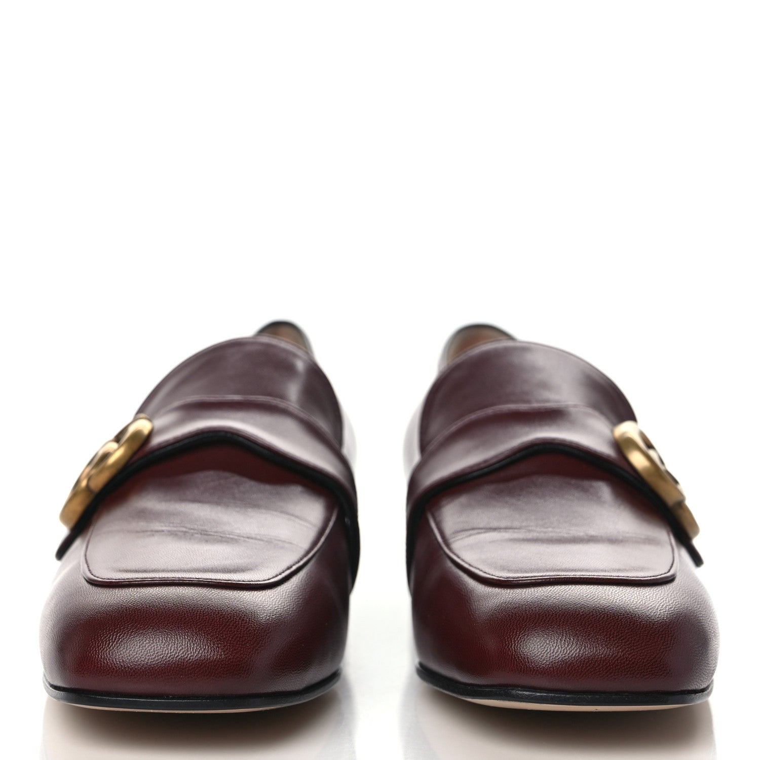 Gucci Malaga Kid Womens GG Marmont Loafers 39 Vintage Bordeaux 3 of 10