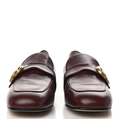 Gucci Malaga Kid Womens GG Marmont Loafers 39 Vintage Bordeaux 3 of 10