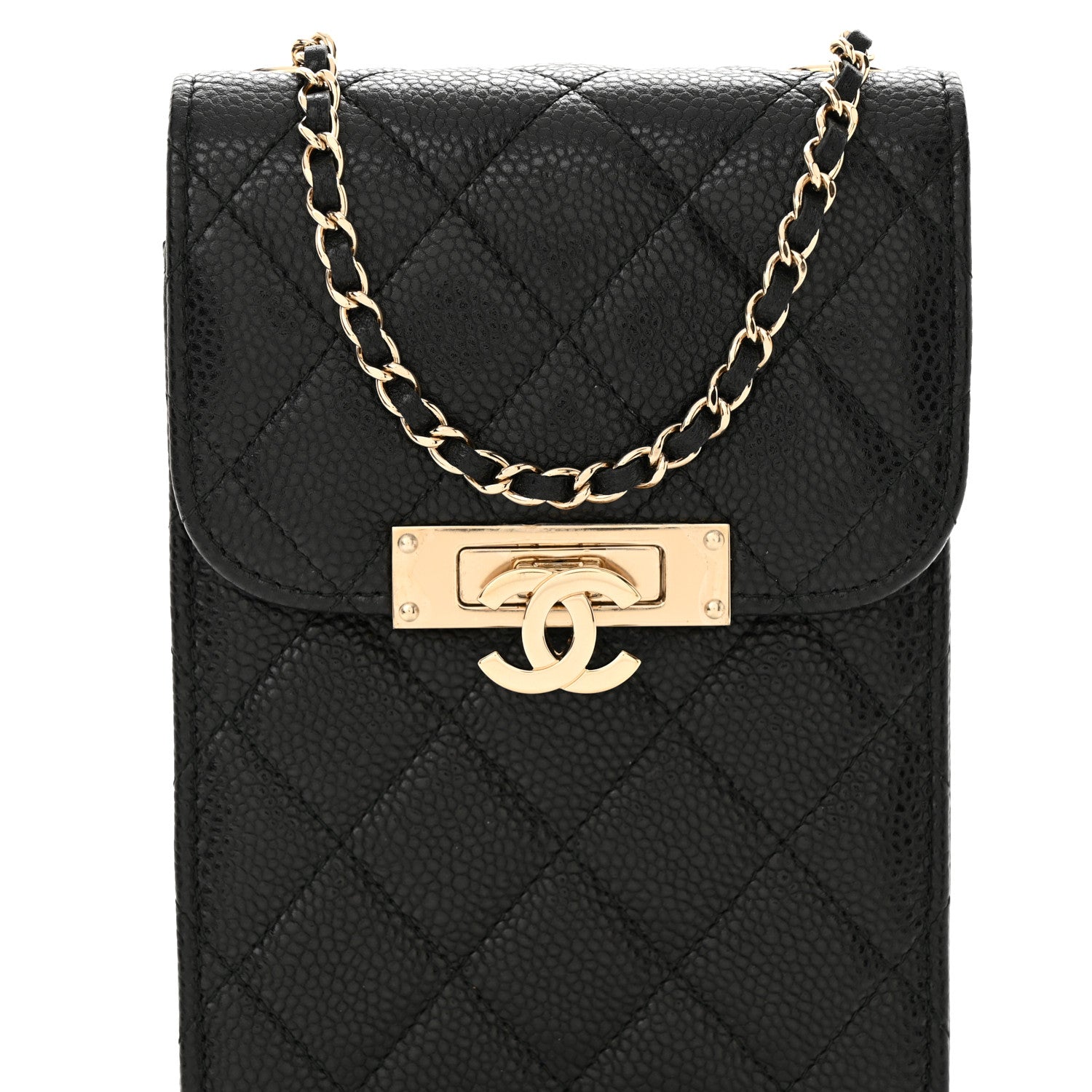 Chanel Caviar Quilted Golden Class Phone Holder Black 9 of 12