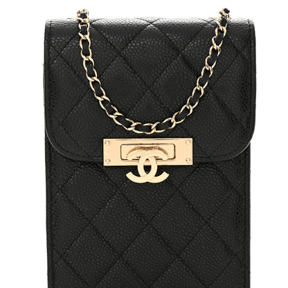 Chanel Caviar Quilted Golden Class Phone Holder Black 9 of 12