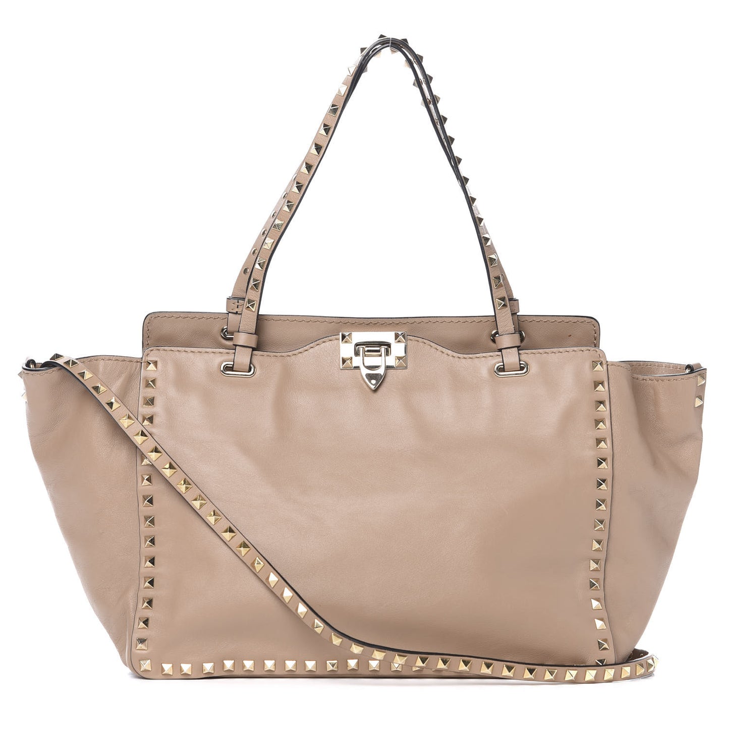 Vitello Medium Rockstud Tote Alpaca