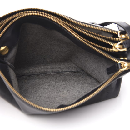 Celine Goatskin Large Trio Crossbody Bag Black 6 of 13