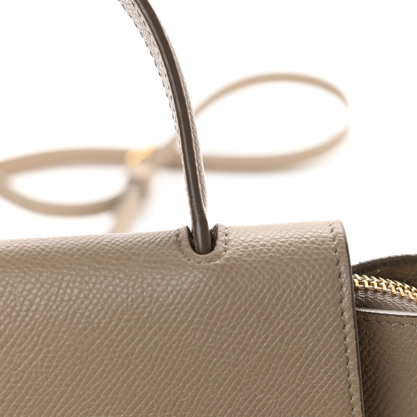 Grained Calfskin Nano Belt Bag Light Taupe