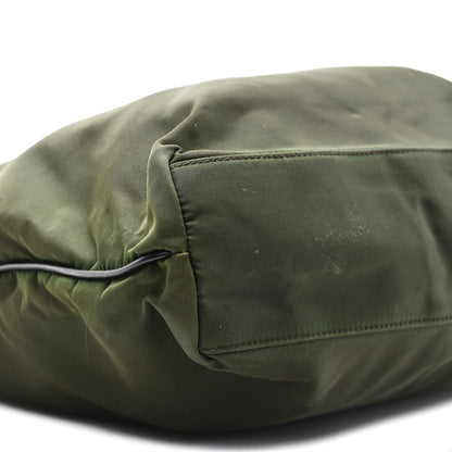 Prada Tessuto Nylon Shopping Tote Green 8 of 9