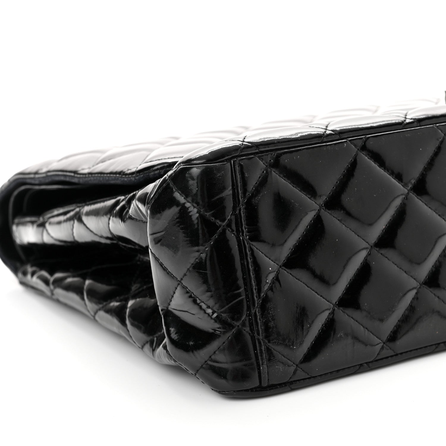Chanel Patent Quilted Maxi Double Flap Black 8 of 10