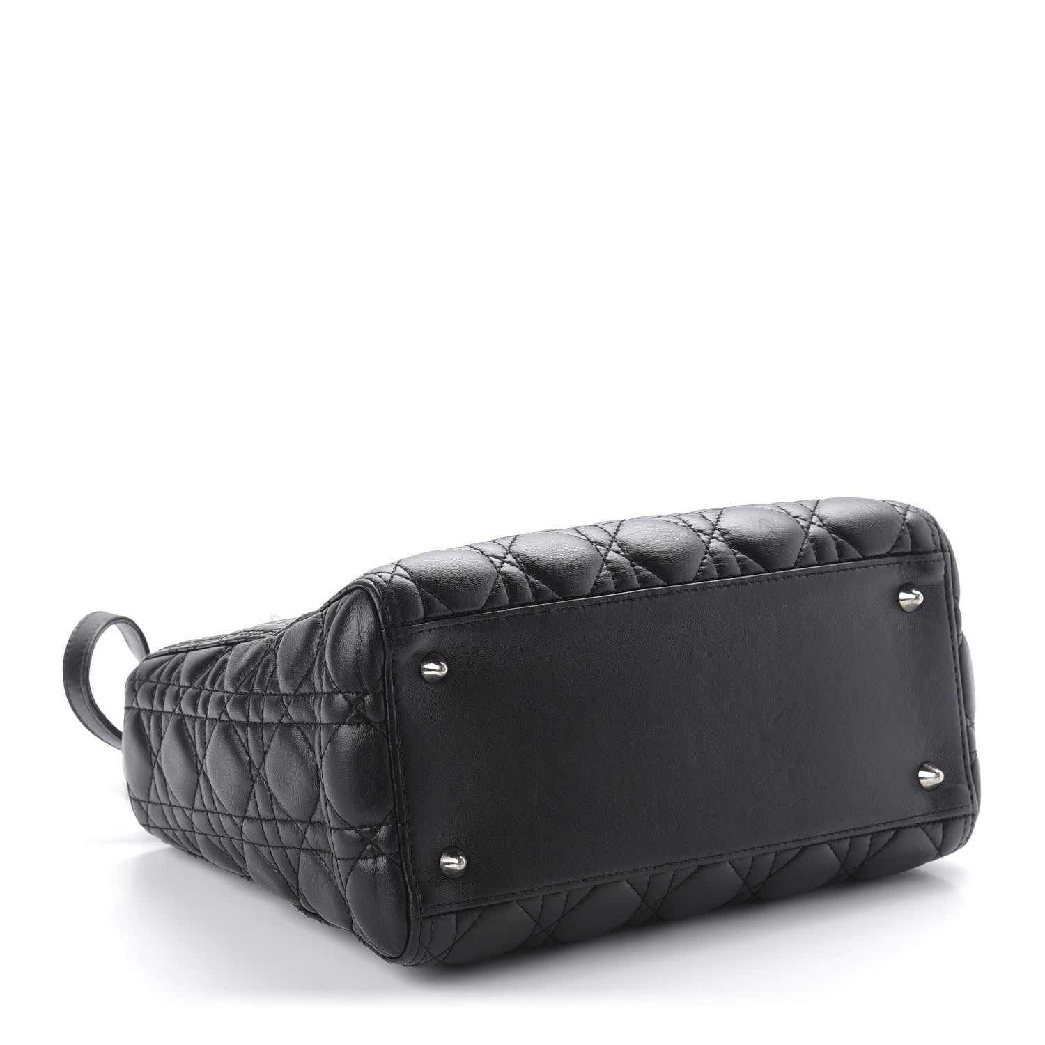 Christian Dior Lambskin Cannage Medium Lady Dior Black 4 of 10