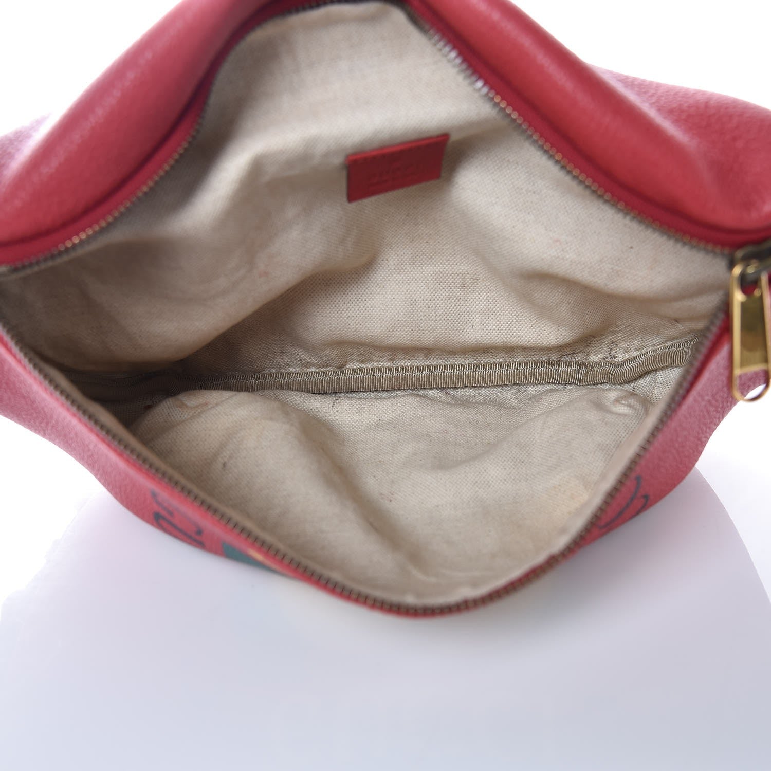 Gucci Grained Calfskin Logo Belt Bag Hibiscus Red 5 of 10