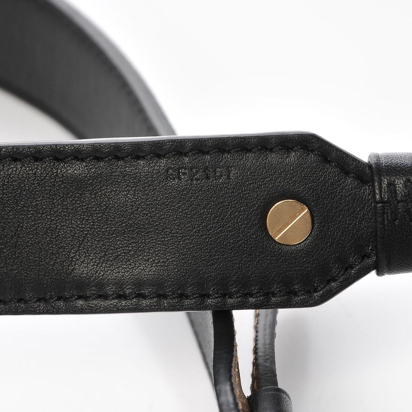 Reverse Monogram Bandouliere Shoulder Strap XL Black