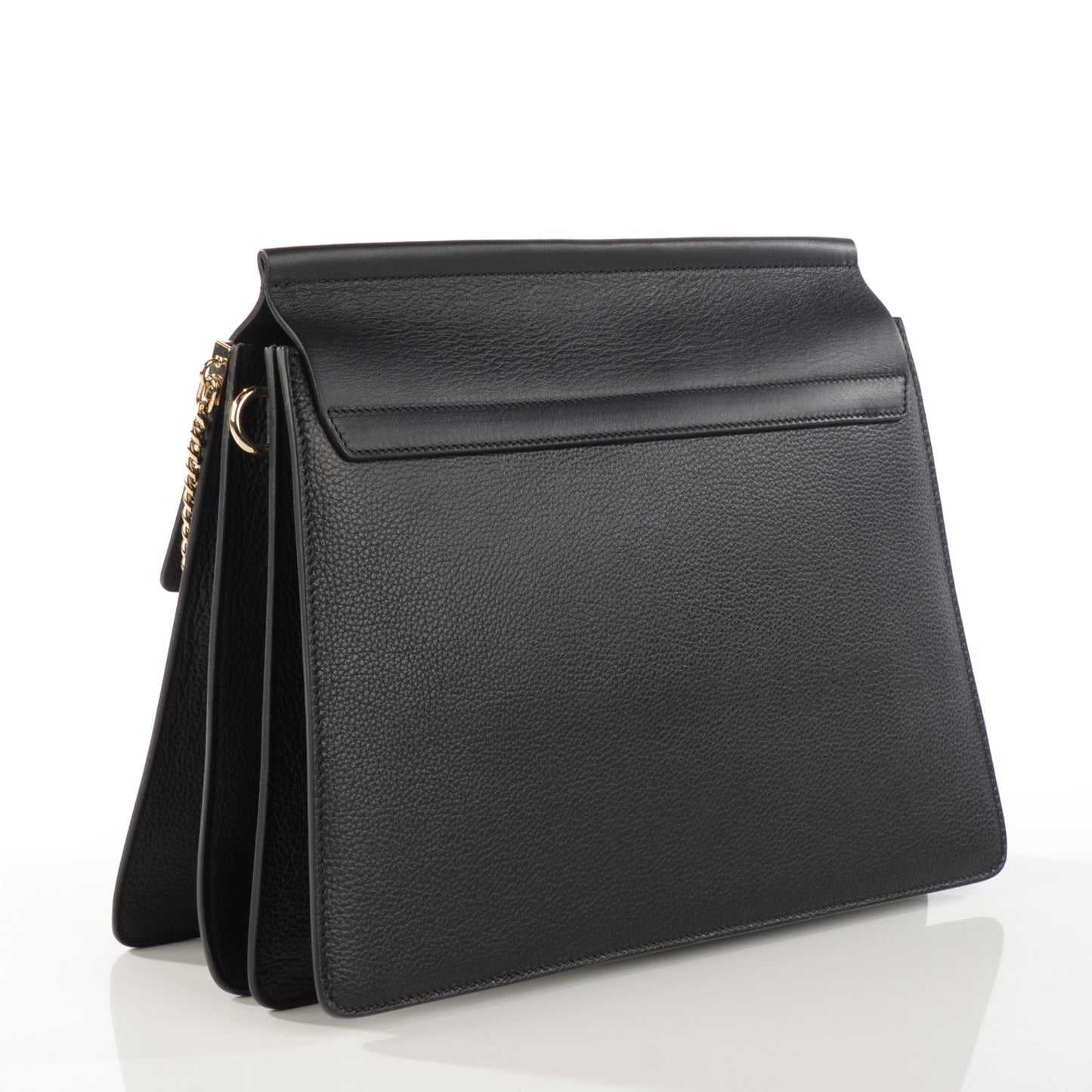 Calfskin Medium Faye Shoulder Bag Black