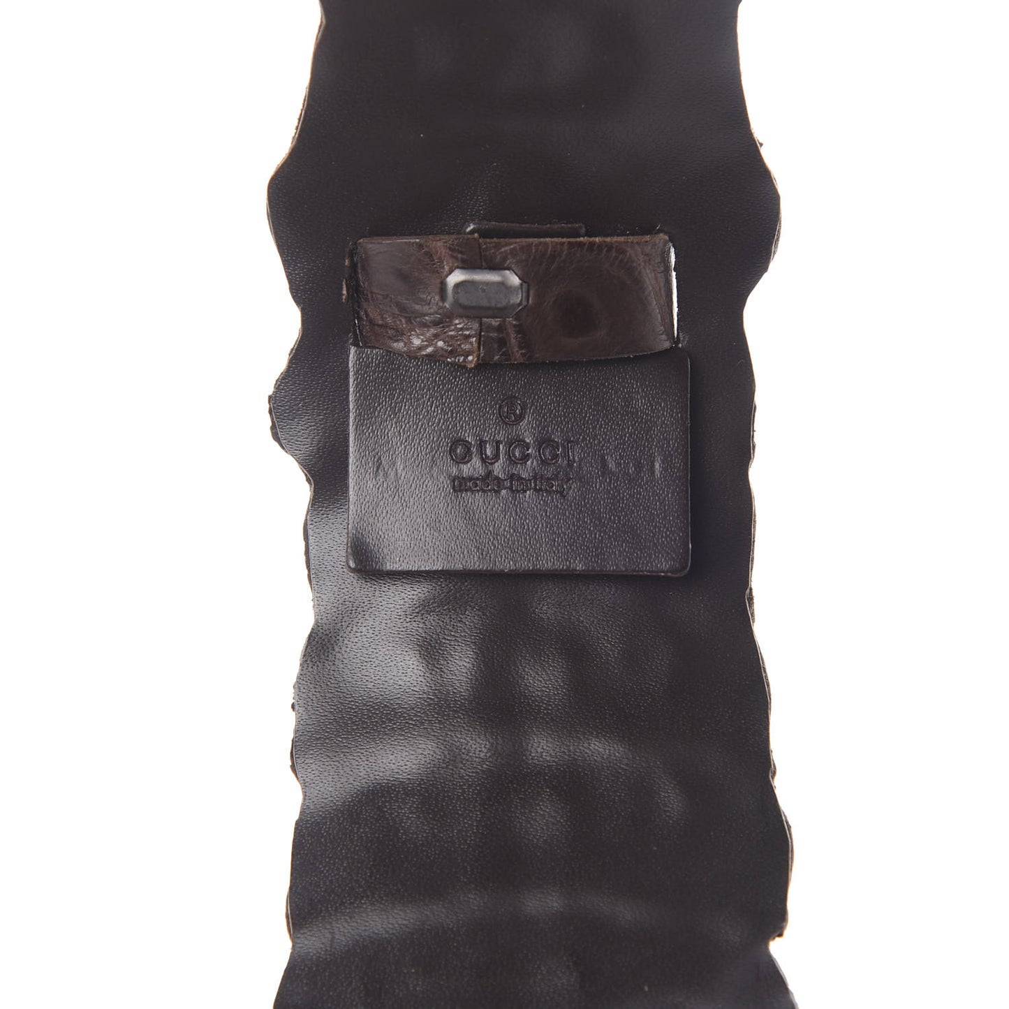 Crocodile Belt M Brown