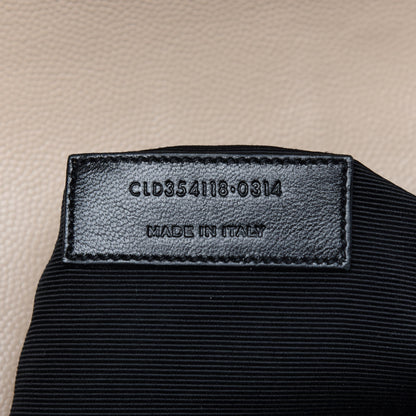 Saint Laurent Grain De Poudre Matelasse Chevron Large Monogram Satchel Beige 7 of 19