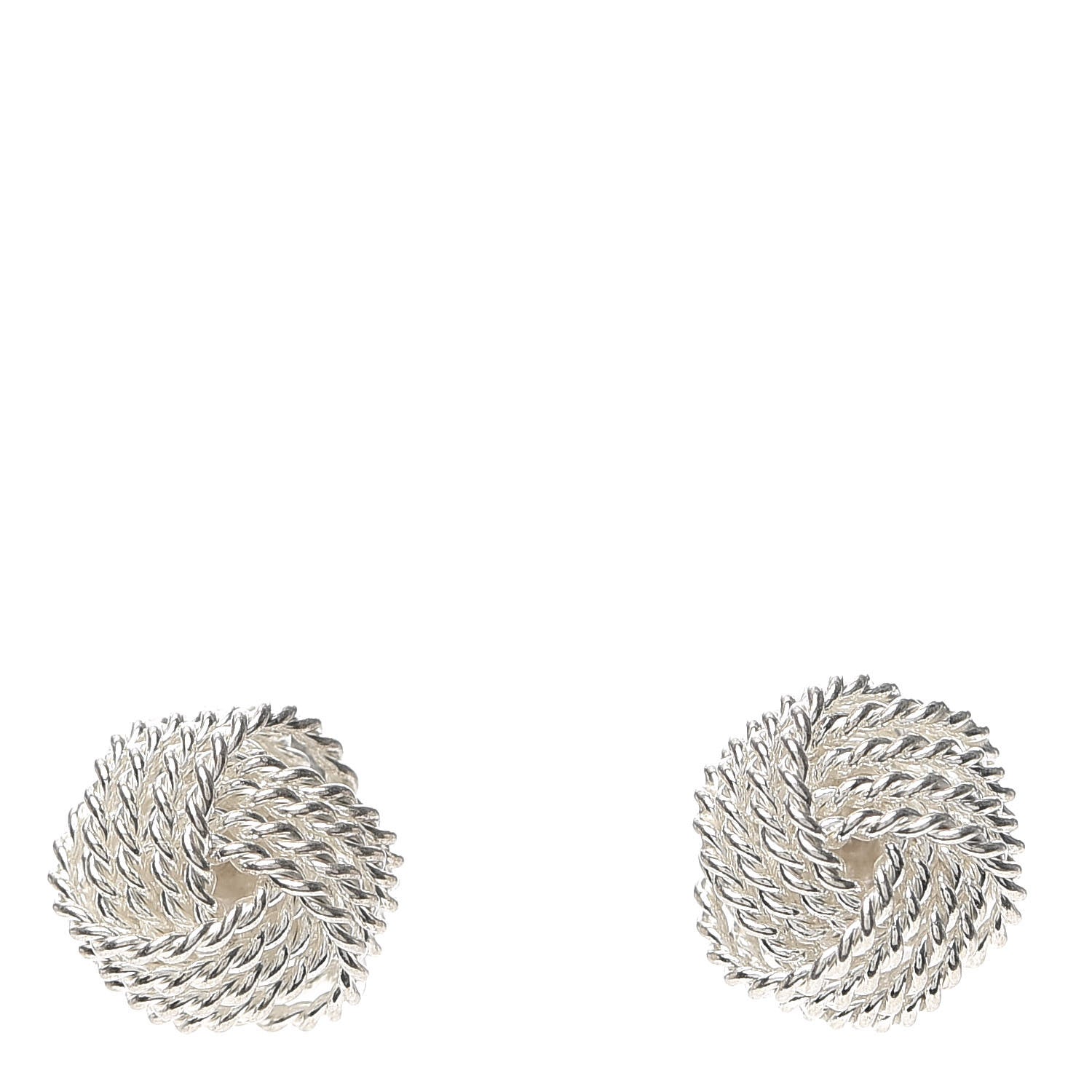 Tiffany Sterling Silver Twist Knot Earrings 1 of 4