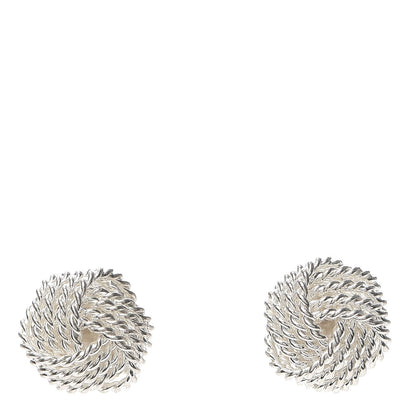 Tiffany Sterling Silver Twist Knot Earrings 1 of 4