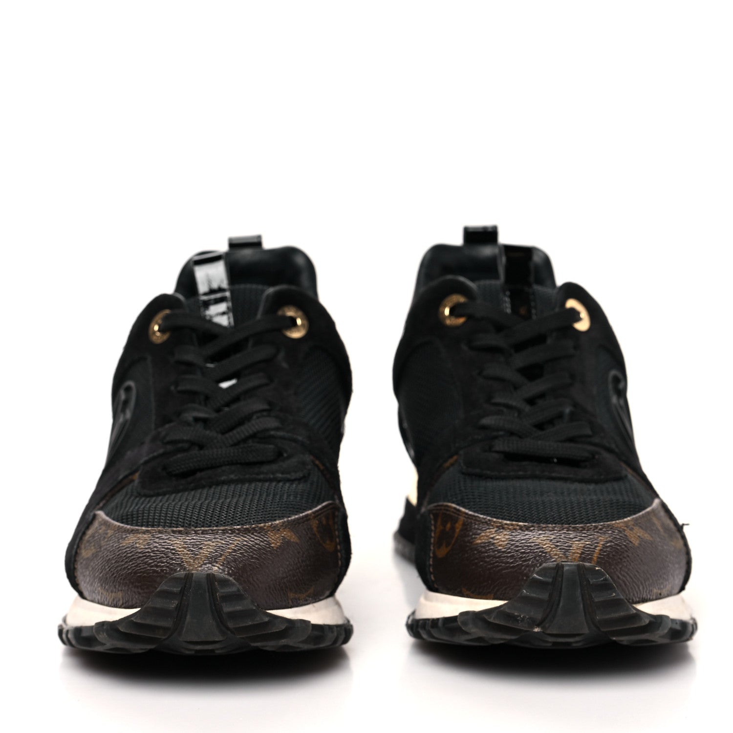 Louis Vuitton Suede Monogram Run Away Sneakers 36.5 Black 2 of 9