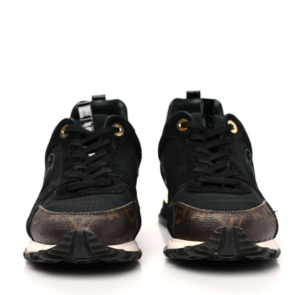 Louis Vuitton Suede Monogram Run Away Sneakers 36.5 Black 2 of 9