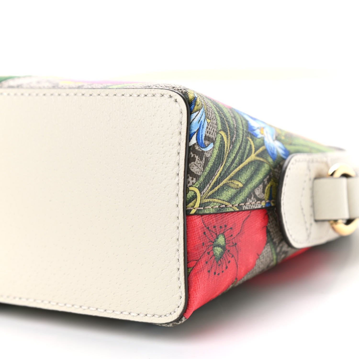 Gucci GG Supreme Monogram Flora Web GG Small Ophidia Dome Shoulder Bag White 9 of 9