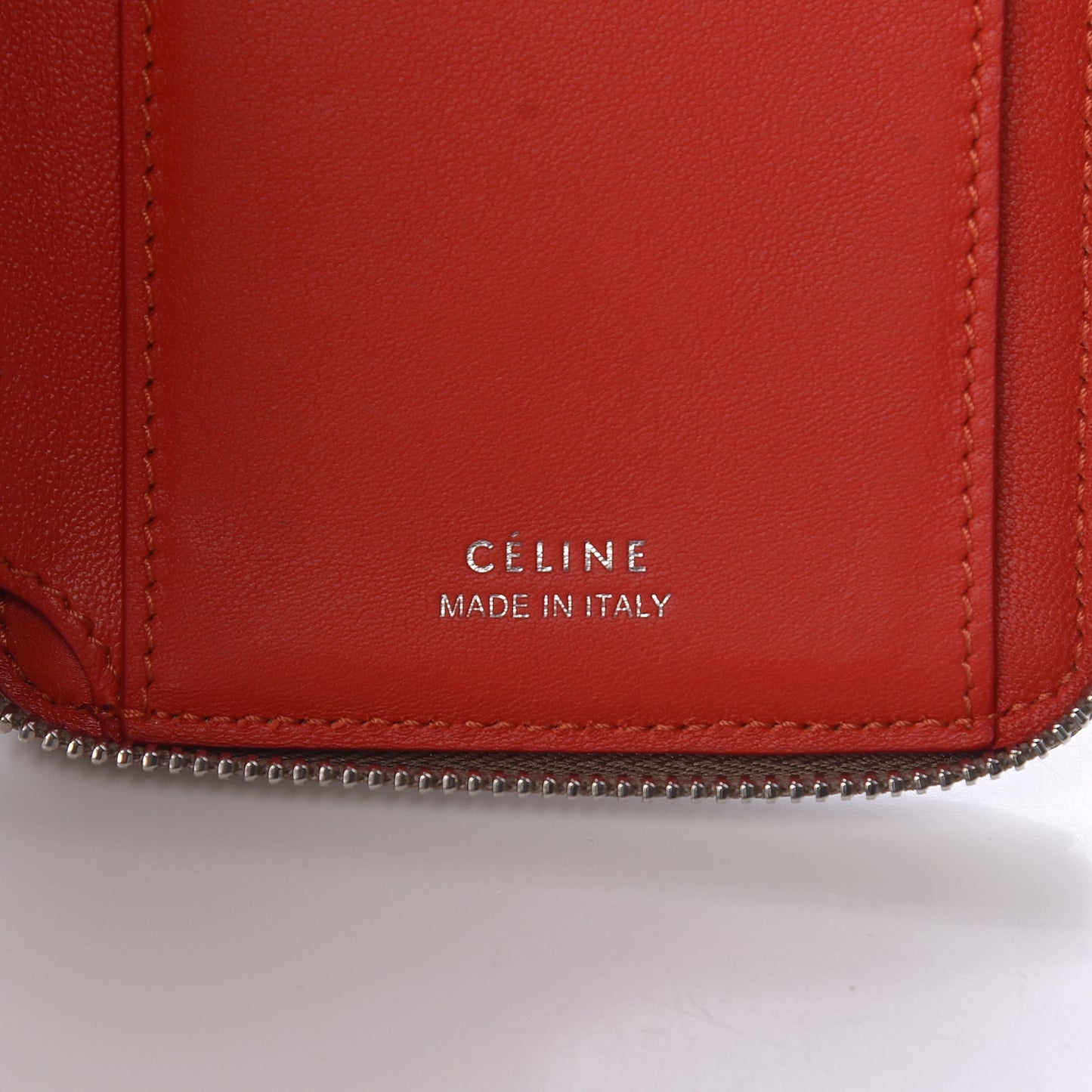 Drummed Calfskin Medium Zip Around Multifunction Wallet Dune