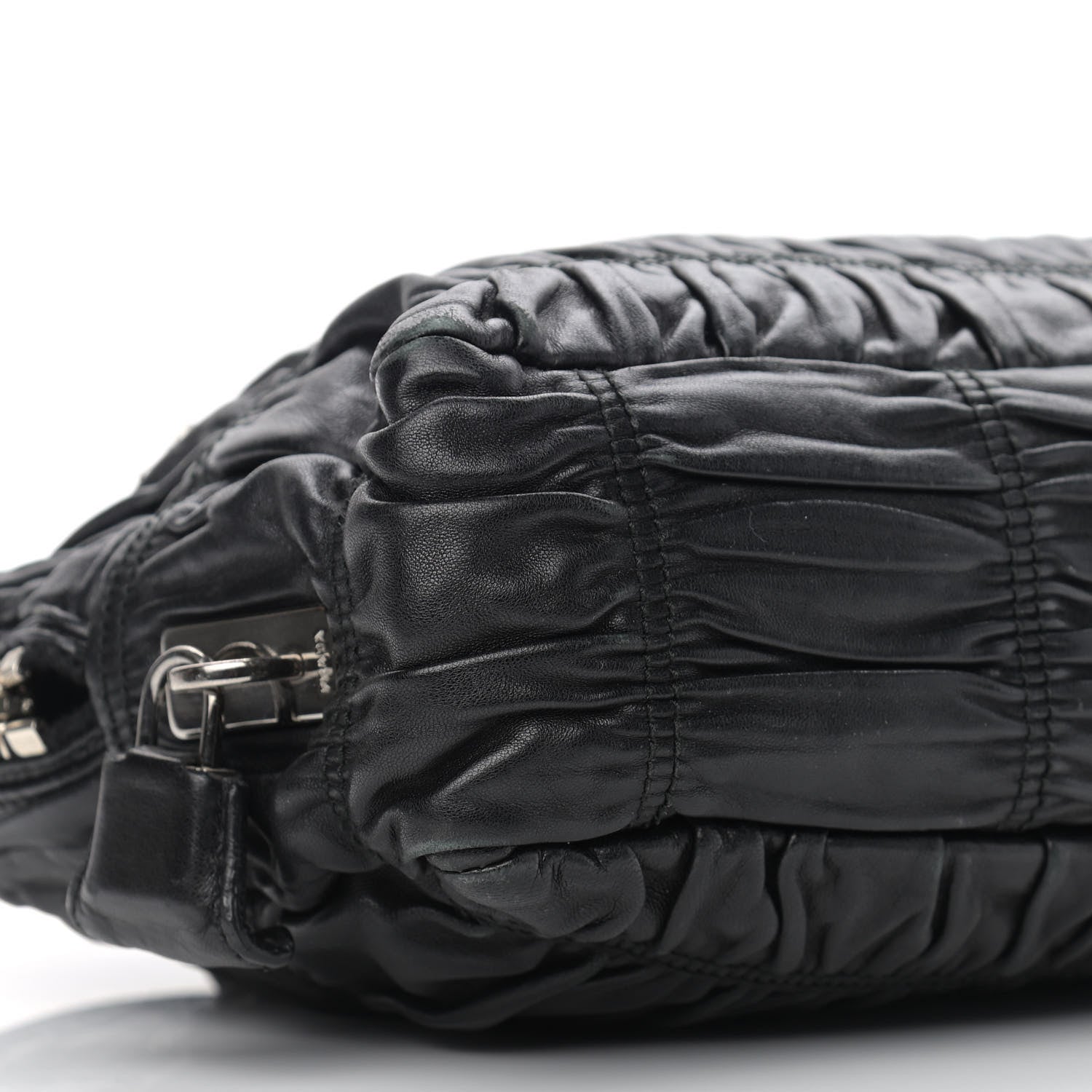 Prada Nappa Gaufre Satchel Black 7 of 11