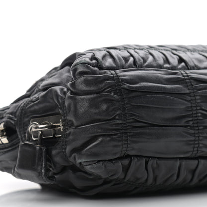 Prada Nappa Gaufre Satchel Black 7 of 11