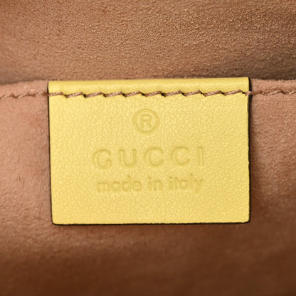 Gucci Calfskin Matelasse Small GG Marmont Chain Shoulder Bag Banana 6 of 11
