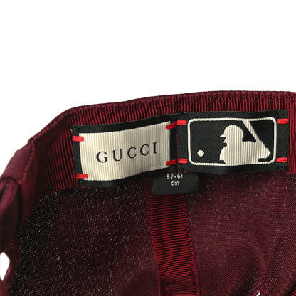 Gucci X MLB Cotton NY Yankees Baseball Hat 57-61 Lacquer 6 of 11