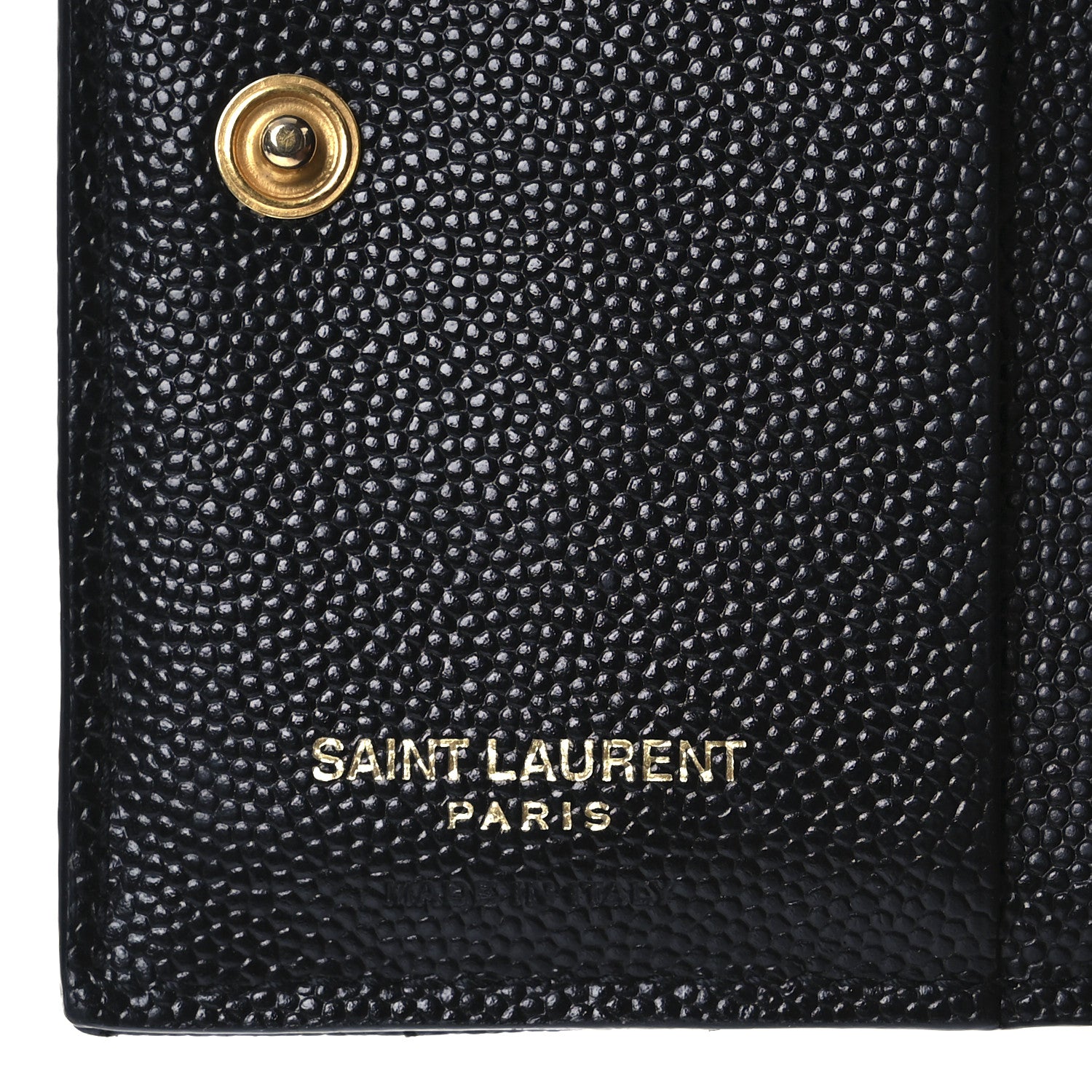 Saint Laurent Grain De Poudre Matelasse Chevron Monogram Zipped Card Case Black 7 of 9