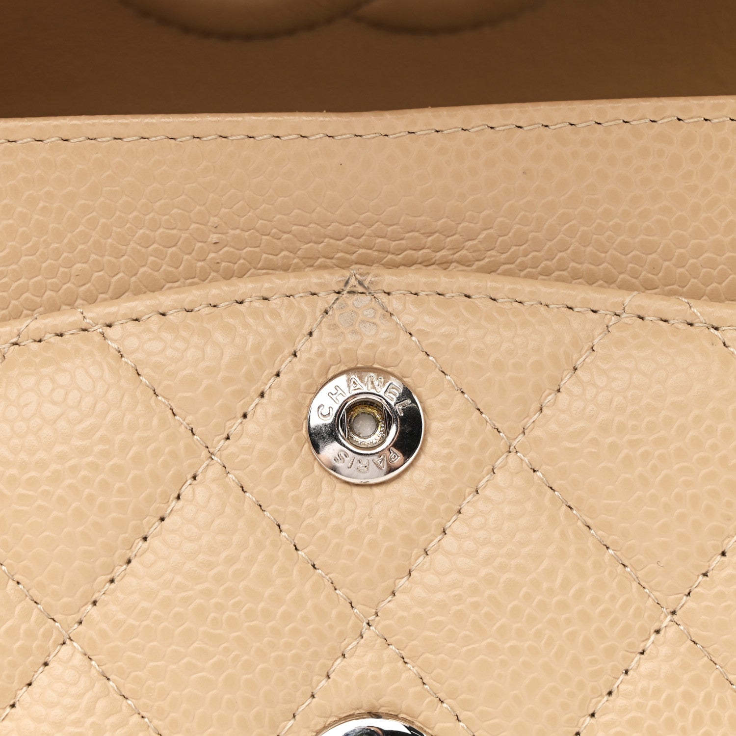 Chanel Caviar Quilted Small Double Flap Beige 11 of 11