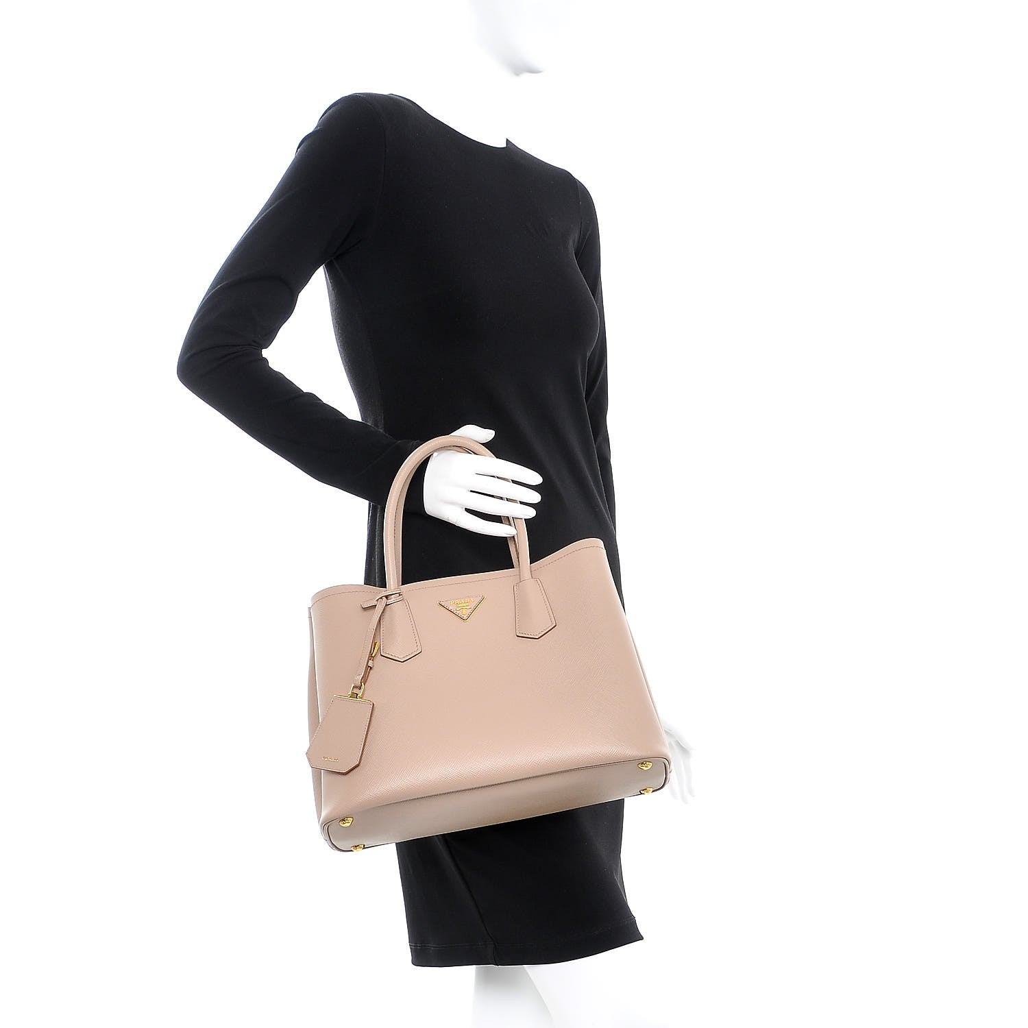 Prada Saffiano Cuir Medium Double Bag Cammeo 3 of 12