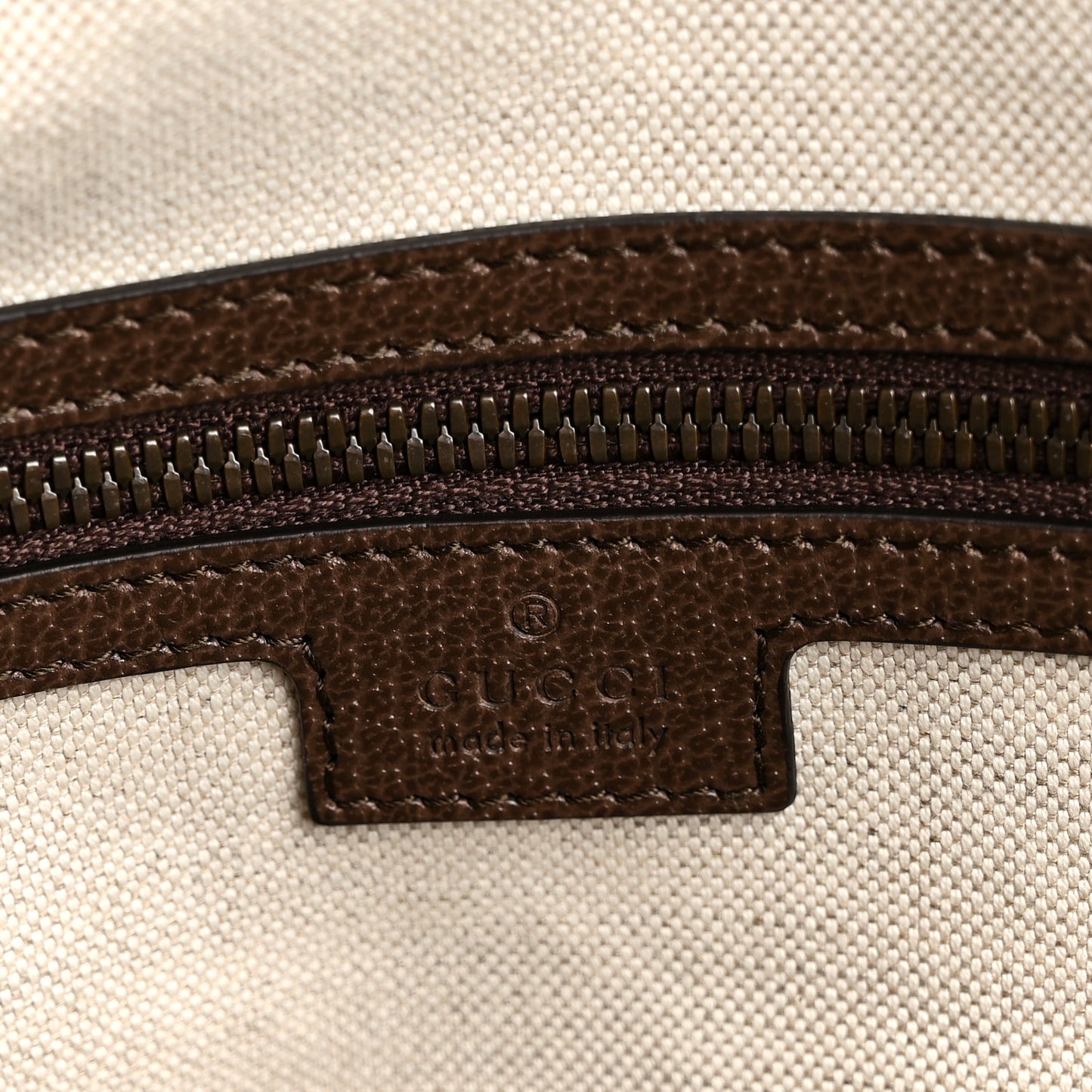GG Supreme Monogram Textured Dollar Calfskin Web Studded Large Savoy Duffle Bag Beige Ebony