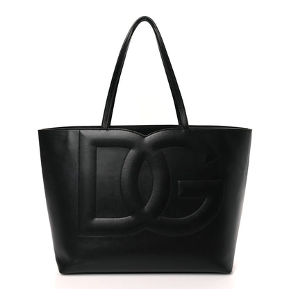 Dolce & Gabbana Calfskin DG Logo Shopper Tote Black 1 of 9