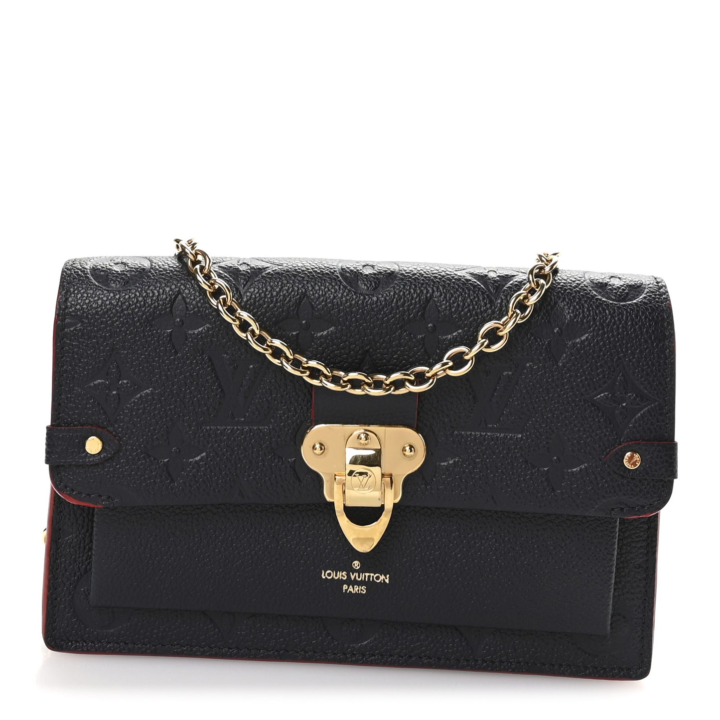 Empreinte Vavin Chain Wallet Marine Rouge