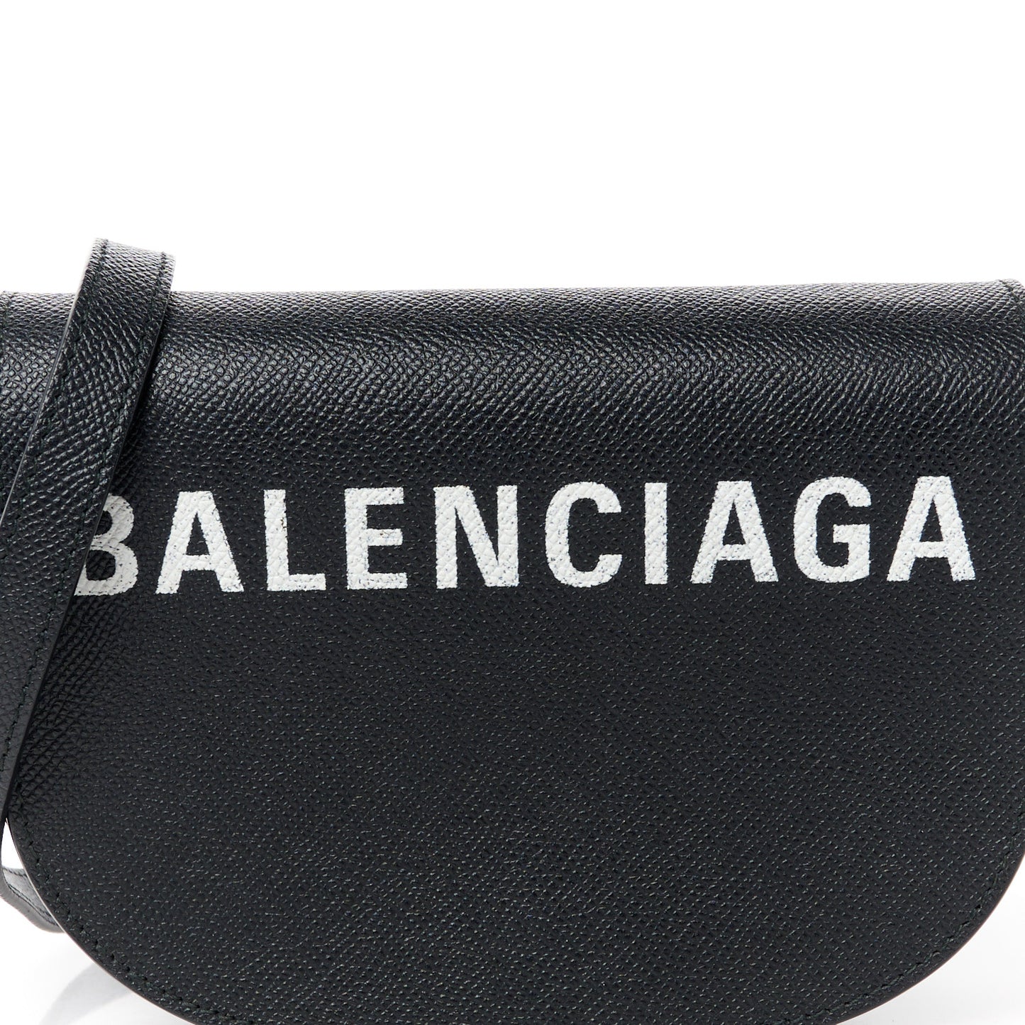 Grained Calfskin Logo Ville Day Bag XS Black