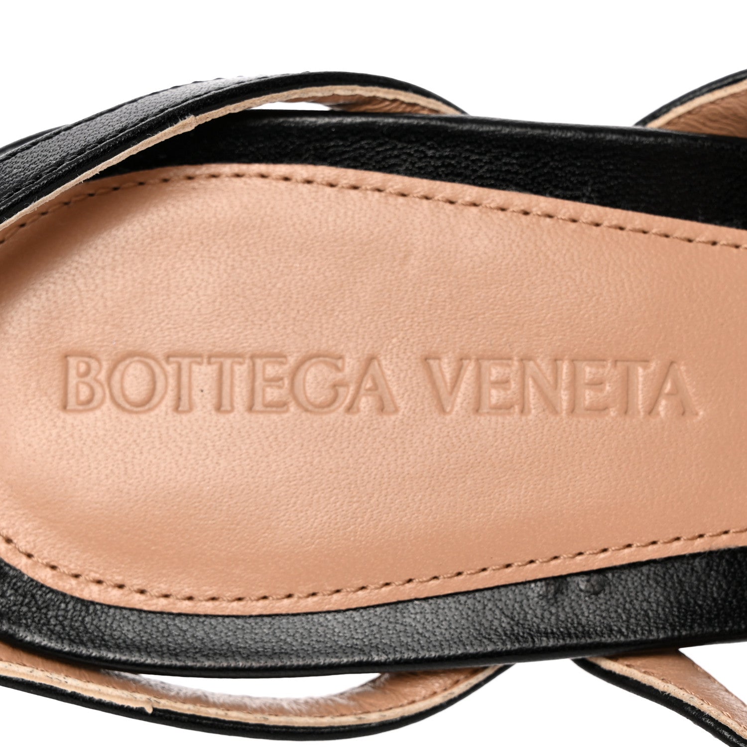 Bottega Veneta Lambskin Stretch Multi Strap 40mm Sandals 37.5 Black 7 of 14
