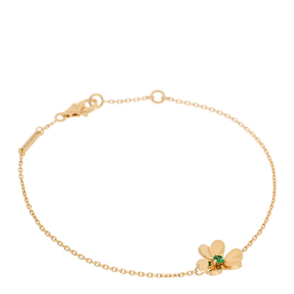 Van Cleef & Arpels 18K Yellow Gold Emerald Mini Frivole Bracelet 1 of 5