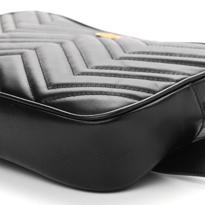 Gucci Calfskin Matelasse Mens GG Marmont Belt Bag 90 36 Black 10 of 10