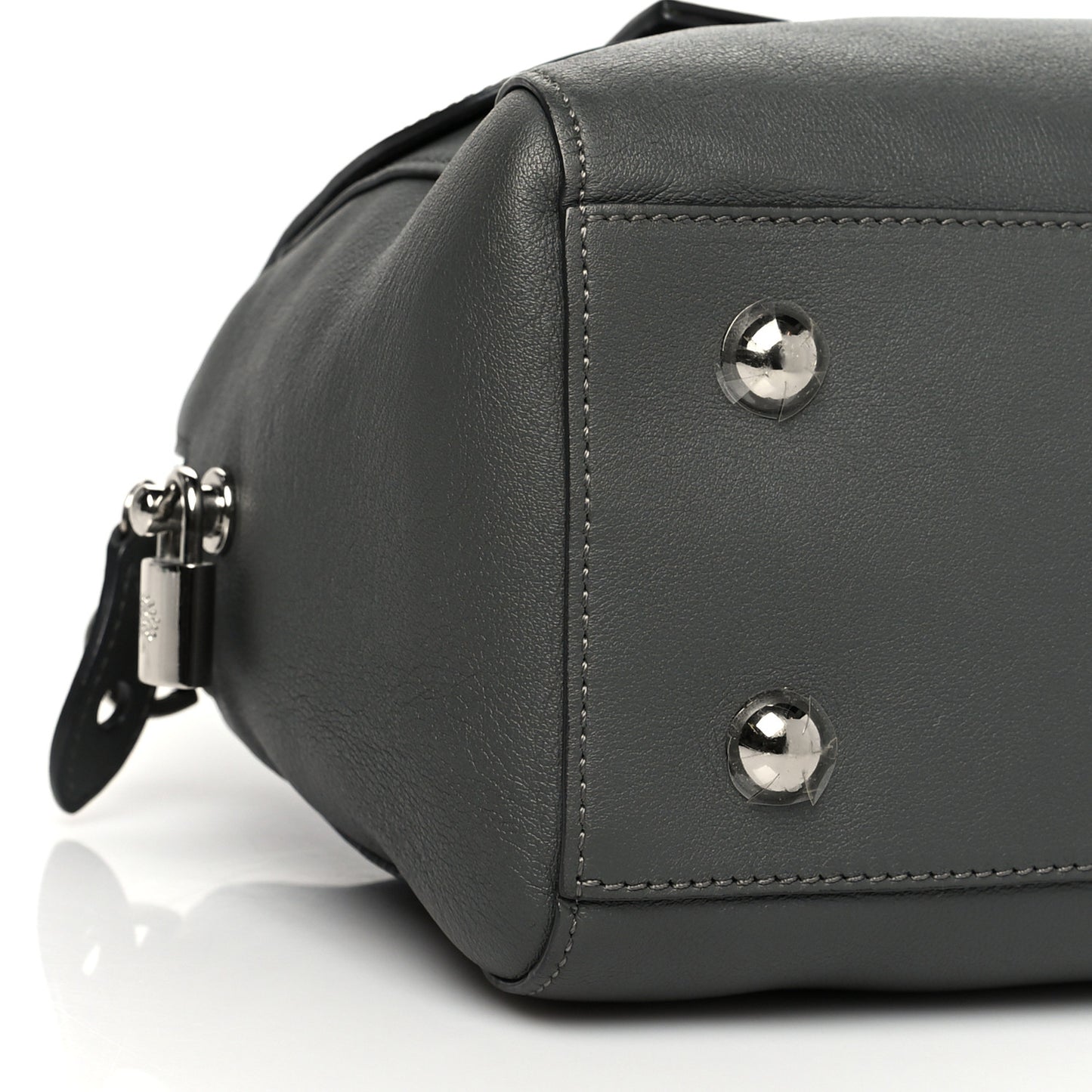 Glossy Goatskin Medium Del Rey Satchel Black
