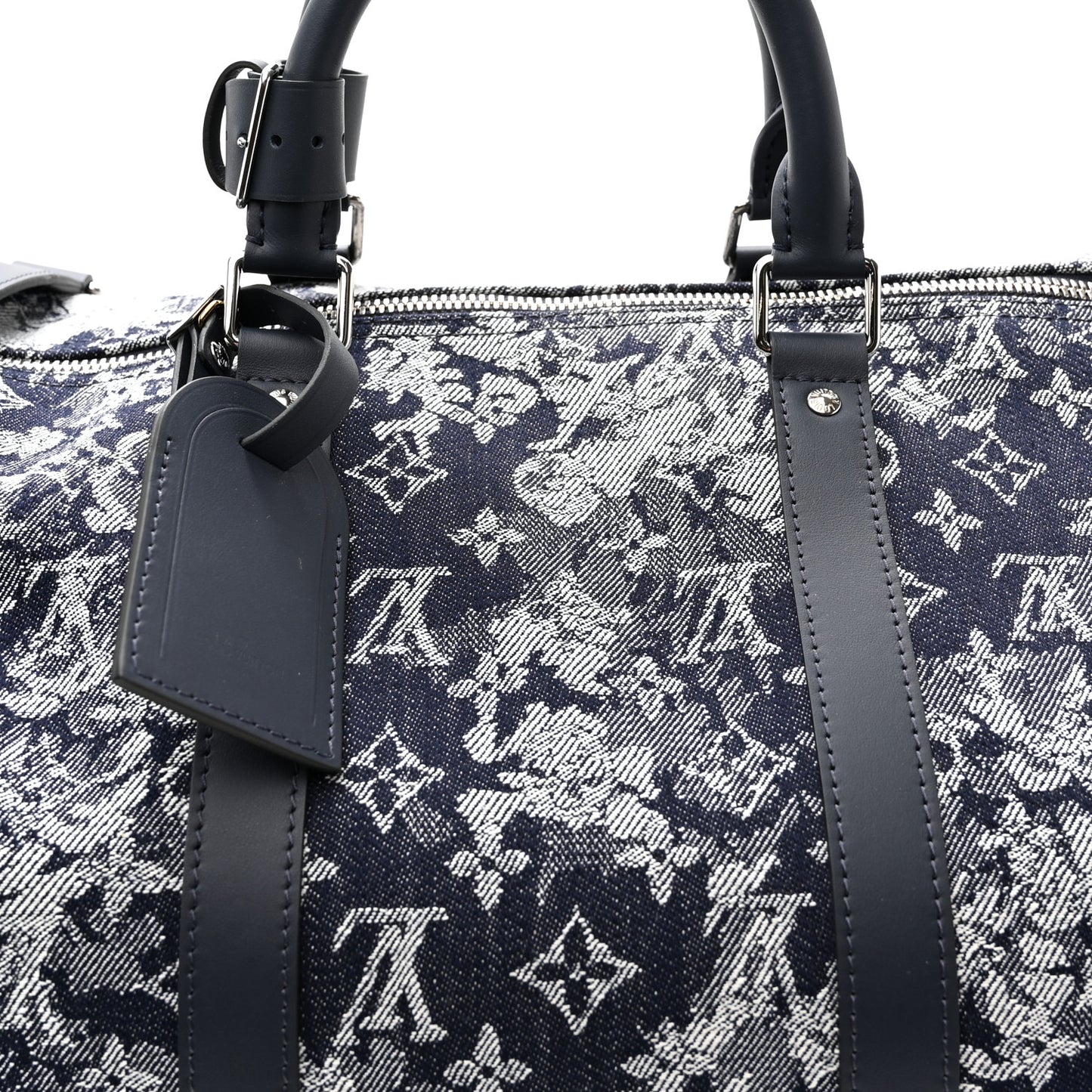Monogram Tapestry Keepall Bandouliere 50 Bleu