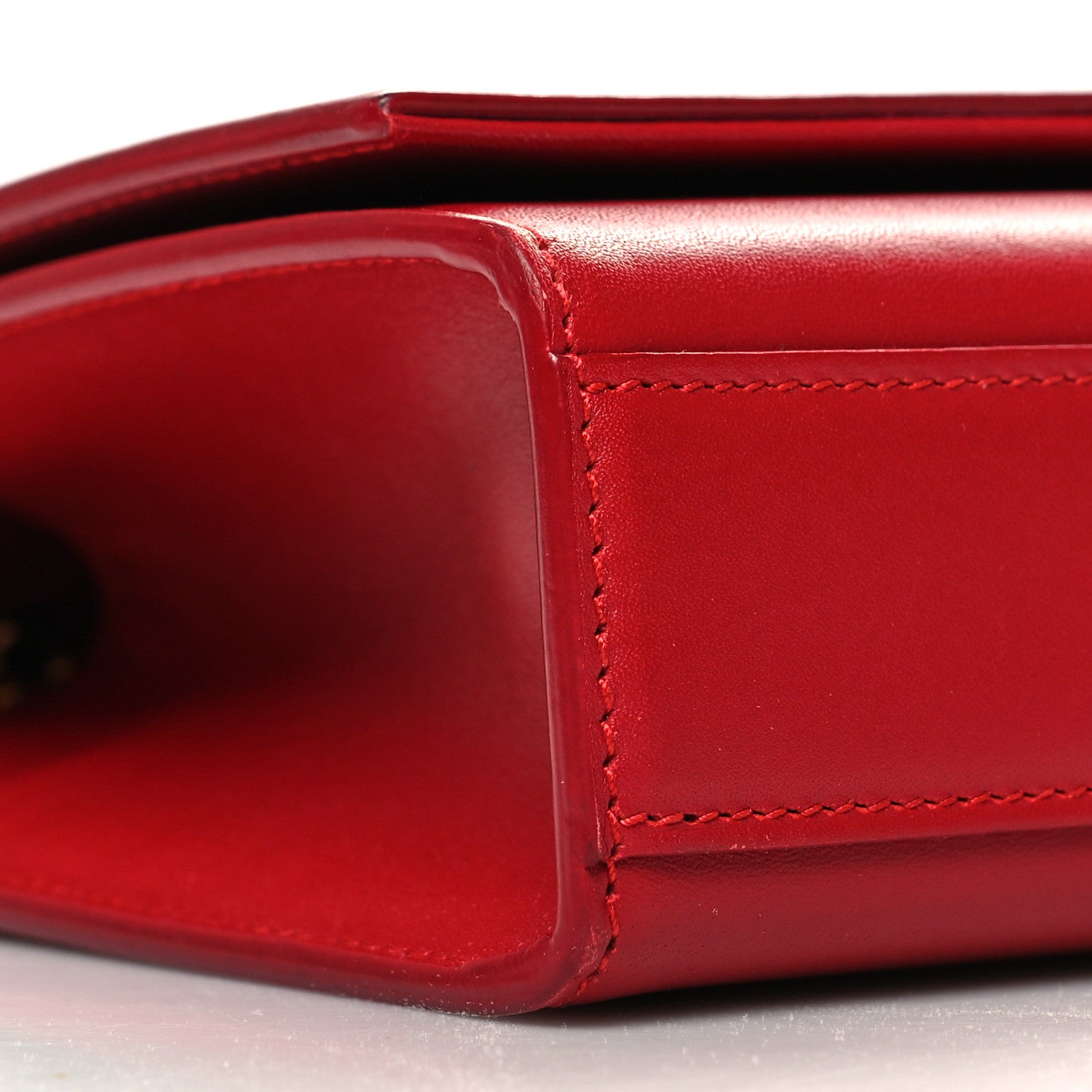 Saint Laurent Smooth Calfskin Medium Classic Monogram Kate Tassel Satchel Lipstick Red 8 of 10