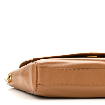 Saint Laurent Smooth Calfskin Suede Medium Reversible Monogram Kate Satchel Light Ochre 12 of 14