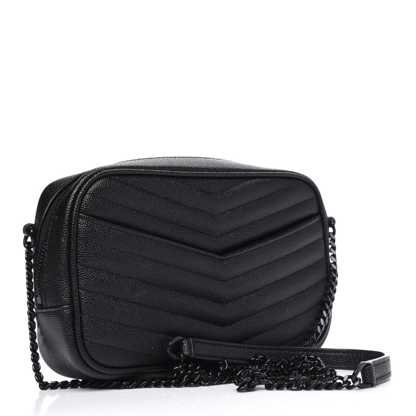 Grain De Poudre Matelasse Monogram Mini Lou Camera Bag Black