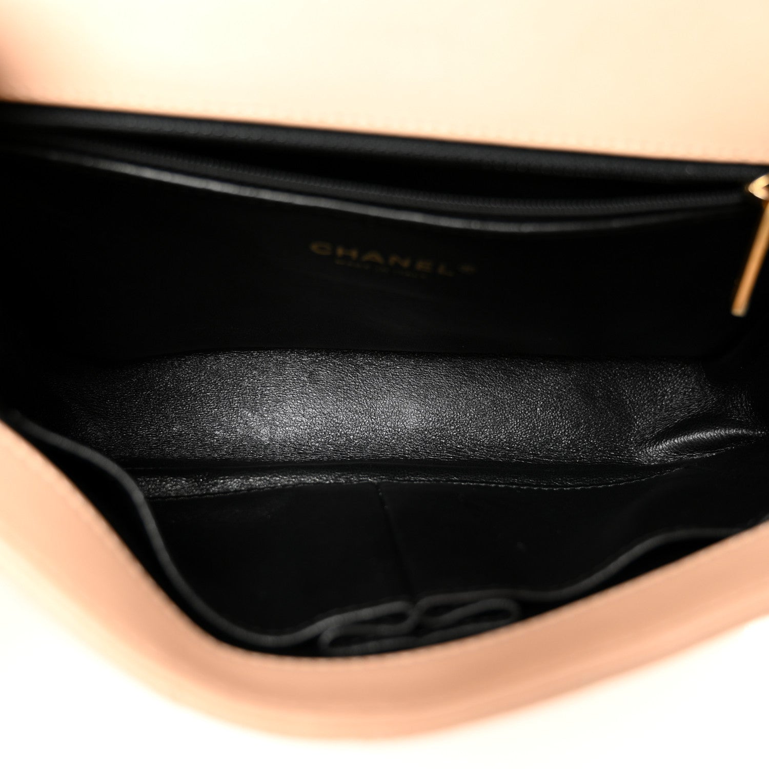 Chanel Caviar Quilted Medium CC Filigree Flap Beige Black 5 of 10