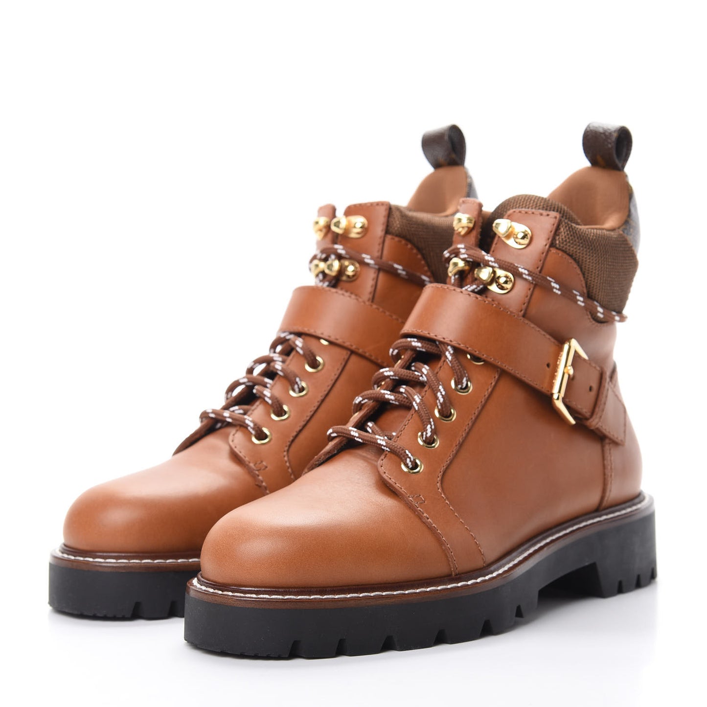 Calfskin Territory Ranger Combat Boots 38 Cognac