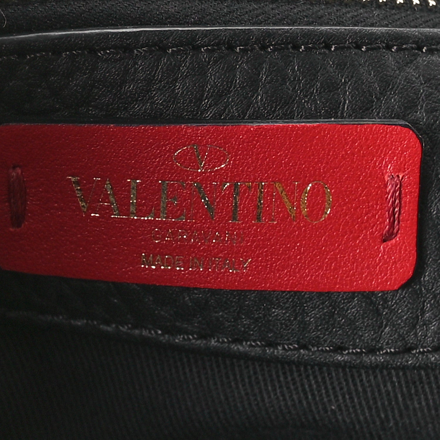 Valentino Garavani Pebbled Calfskin Rockstud Drawstring Backpack Black 6 of 11