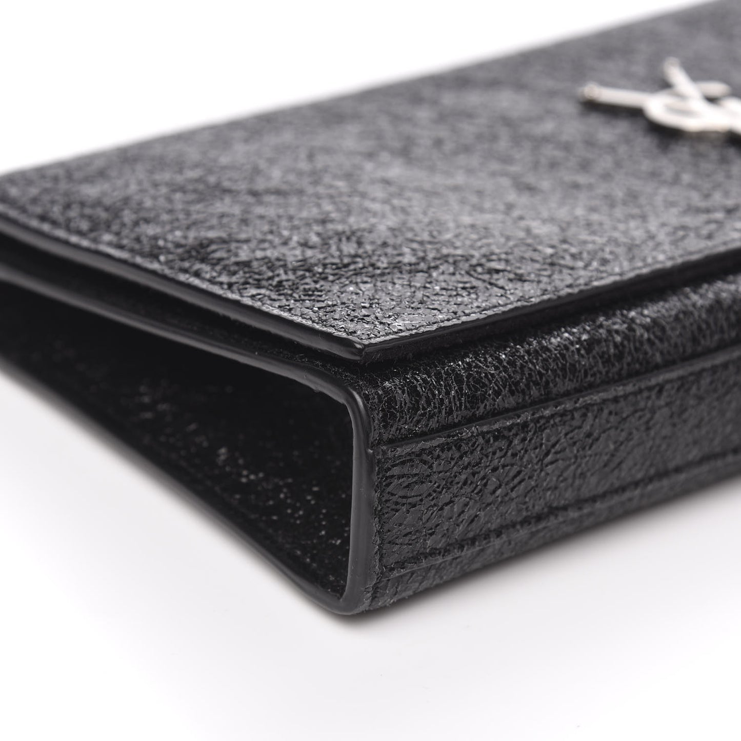Glitter Classic Monogram Cassandre Tassel Clutch Black