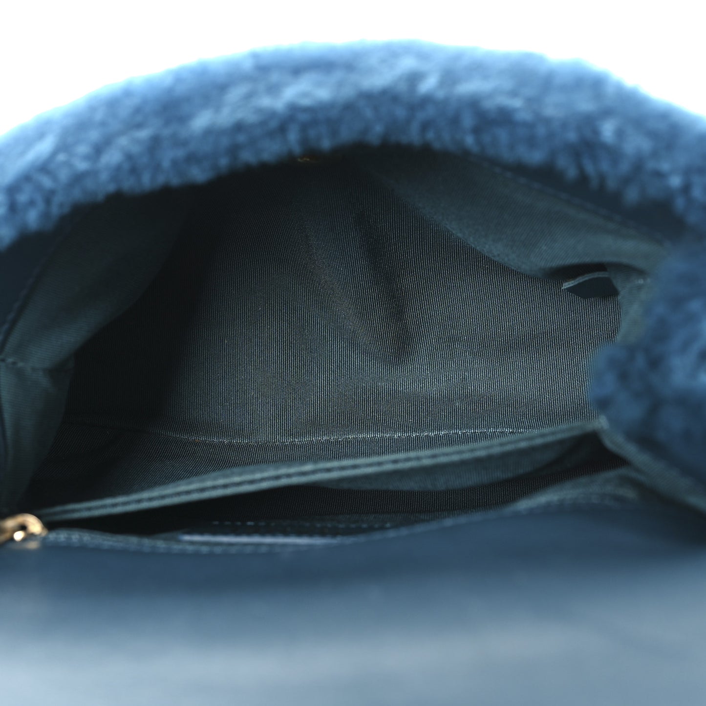 Shearling Lambskin Small Coco Handle Flap Blue