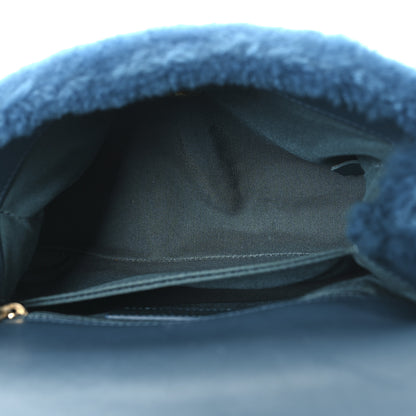 Chanel Shearling Lambskin Small Coco Handle Flap Blue 5 of 11